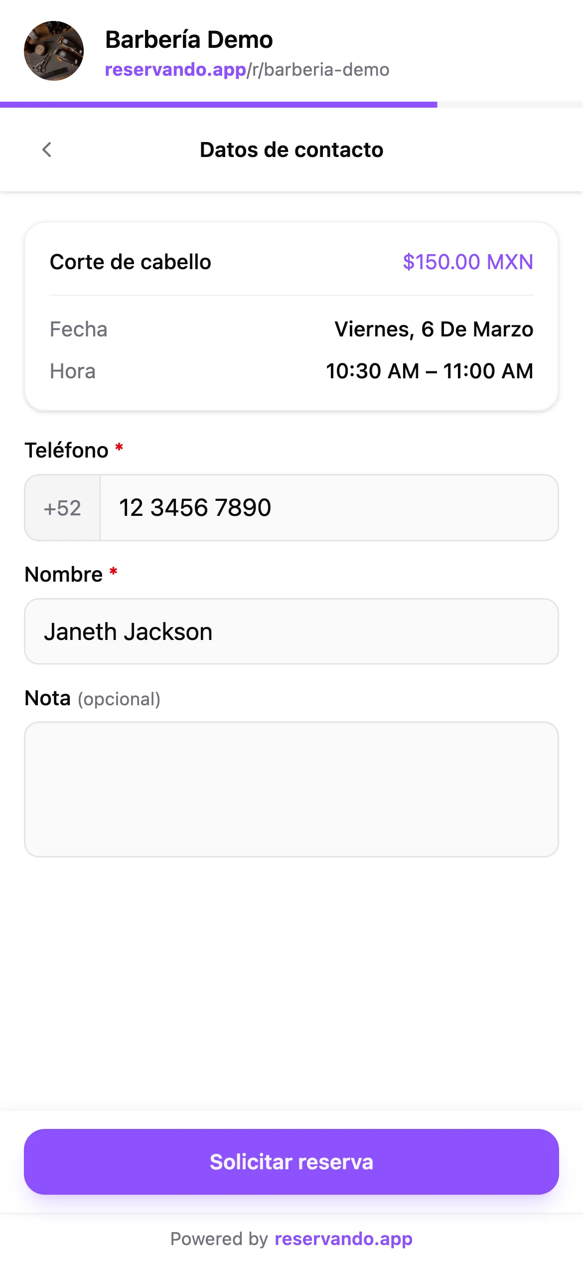 Formulario de contacto
